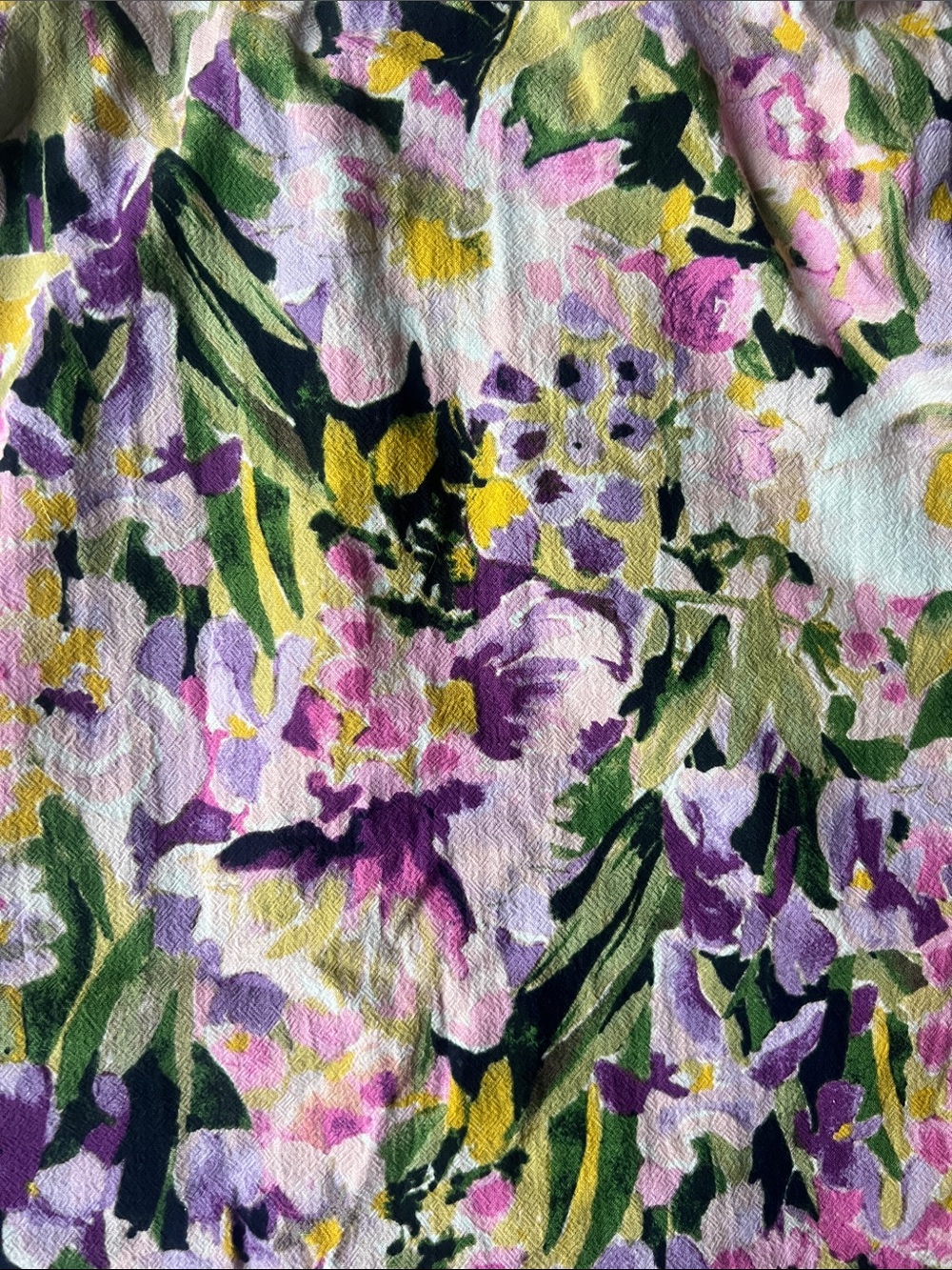 H&M Floral Puff-Sleeve Mini Dress — Pink, Purple & Green - Picture 6 of 8